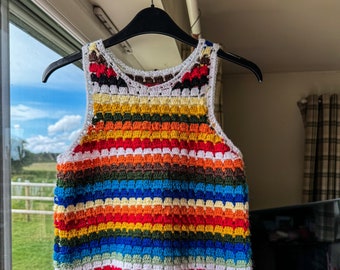 crochet summer sweater vest