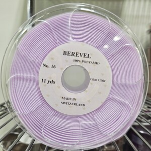 Swiss Velvet Ribbon - Berevel - Lilas Clair - 2" Width  - 11 Yard Roll