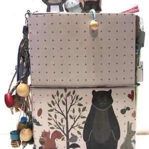 Woodland Forest Travelers Notebook Handmade Laminated Inserts with Extras Pencil Pouch Pockets Clips Lined Graph Blank