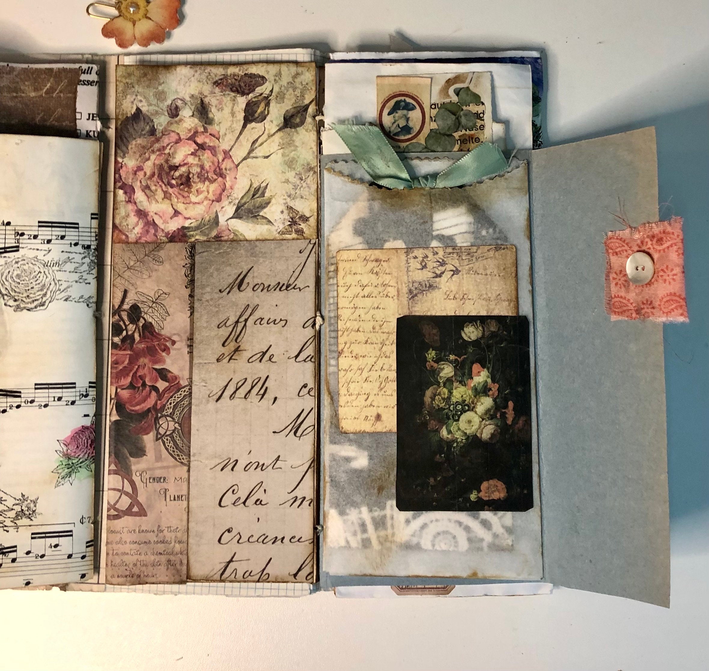 Flip Flop Notebook Junk Journal Vintage Style Made With Envelopes - Etsy