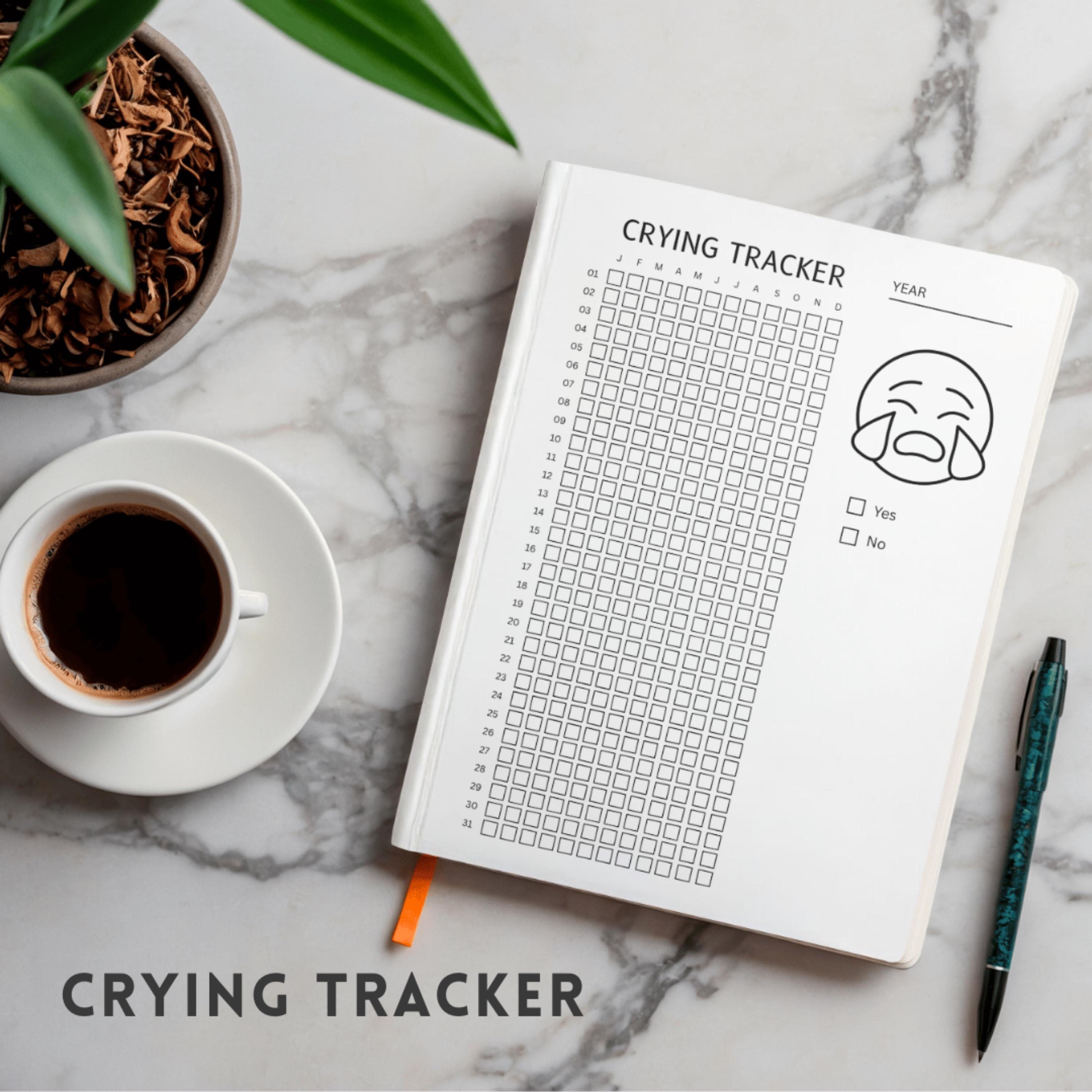 Year in Pixels Crying Tracker | Mood Mental Health Log (digital ...