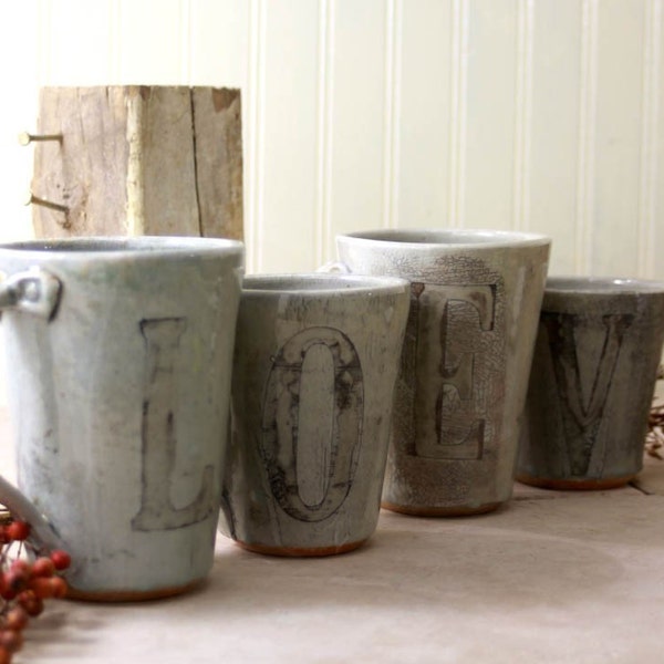 LOVE Mugs - Set of Four Mugs
