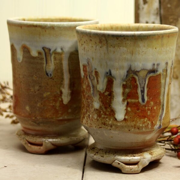 Two Soda Fired Tumblers