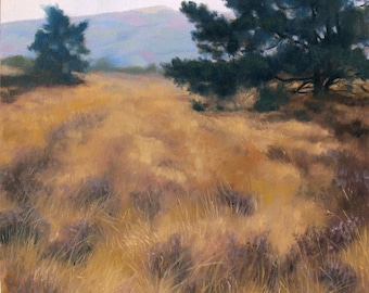 Heather and Hay, Dartmoor, oil painting, direct from artist