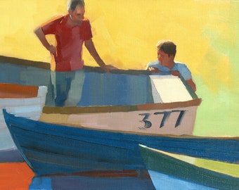 Start of the Season, oil on canvas, figurative art direct from artist