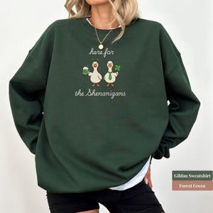 Funny St Patricks Day Shirt Women, Funny Goose Shirt, Shenanigans Goose Shirt, Irish Goose Shirt, Irish Lucky Shirt, Saint Patrick Gift, image 4