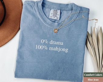 Comfort Colors Mahjong Shirt, Mahjong Social Club Tee, Funny Mahjong Player Gift, Board Game Shirt, Mahjong Lover Shirt, Gaming Humor Shirt