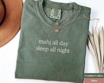 Comfort Colors Mahjong Shirt, Funny Mahjong Player Gift, Mahjong Social Club Tee, Mahjong Lover Shirt, Board Game Shirt, Gaming Humor Shirt
