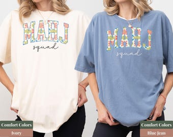 Comfort Colors Mahjong Matching Shirt, Mahjong Squad Shirt, Mahjong Social Club Tee, Mahjong Lover Shirt, Mahjong Player Graphic Shirt