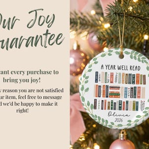 Adorno personalizado para amantes de los libros, adorno de libro a medida, regalo para club de lectura, adorno para lectores, regalo para amantes de los libros, regalo de lectura, regalo para bibliotecarios imagen 7