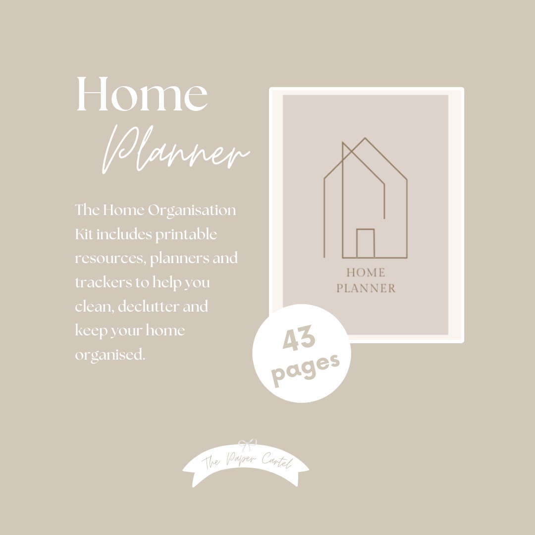 MRR and PLR Home Organisation Planner, Home Management Planner ...