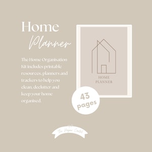 Home Organisation Planner, Home Management Planner Printable, Cleaning Planner, Decluttering Planner, Instant Download PDF Canva Edit