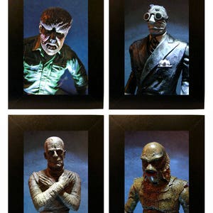 Universal Monsters Toy Photographs 4x6&quot; Wolfman Creature Mummy Dark Universe