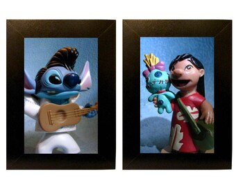 Umrahmt von Lilo & Stitch Spielzeug Fotos Action-Figur Fotografie 4 "x 6" Film