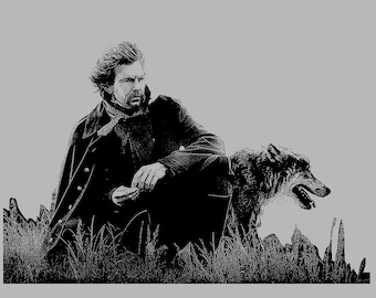 Pensive With Wolves Kevin Costner T-Shirt