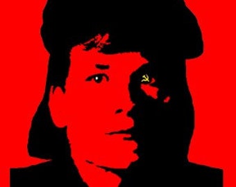 Patrick Swayze as Che Guevara Red Dawn Mens T Shirt