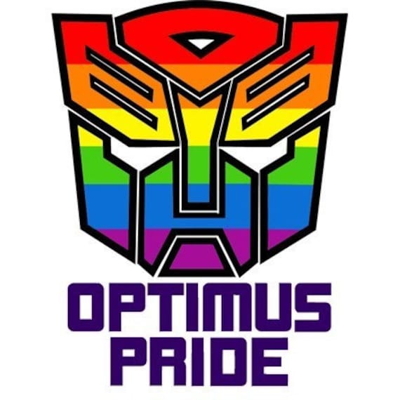 Optimus Pride Rainbow Mens T Shirt White Transformers Etsy