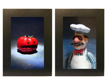 Muppets Framed Photo Set Swedish Chef and Tomato Toys