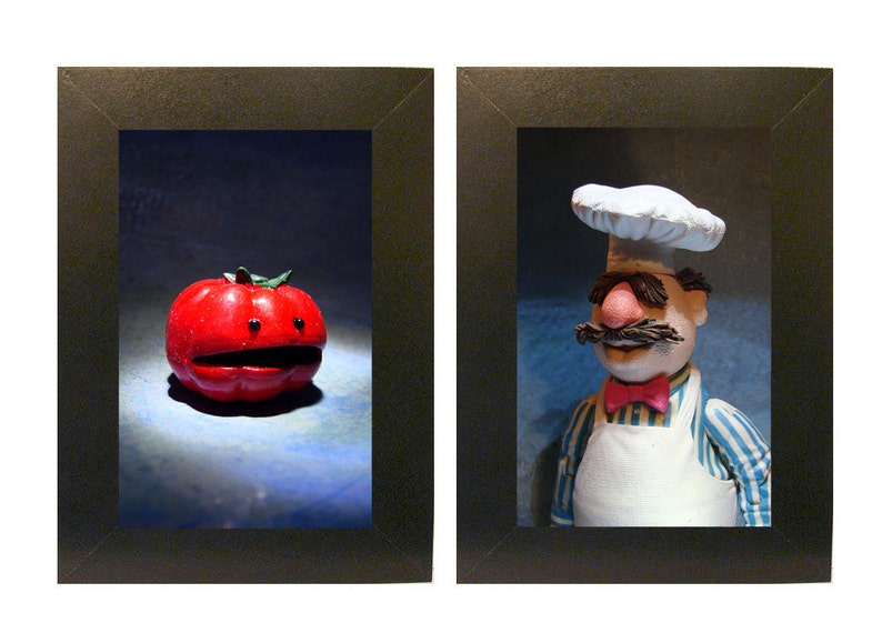 Muppets Framed Photo Set Swedish Chef and Tomato Toys image 1