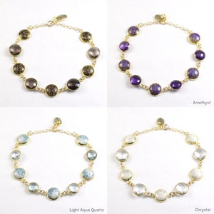 Birthstone Bracelet, Birthstone Gift for Her, Birthstone Jewelry, Handmade Gemstone Bracelet