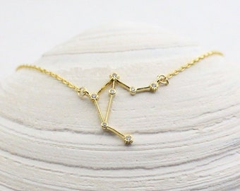 Libra Necklace, Zodiac Sign, Constellation Necklace, Star Sign, Astrology Jewelry, Signature Jewelry, Minimal Necklace