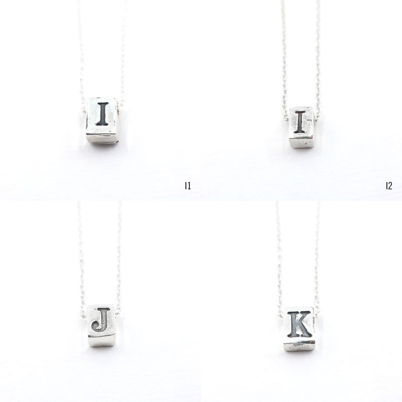 Silver Initial Letter Necklace, Uppercase Initial Necklace, Capital Letter Initial Necklace, Personalized Jewelry, Dainty Necklace image 6