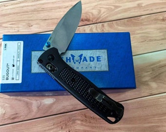 Brand New Men's Gift BenchMade 535 - black Handle White Blade Handle Knife Outdoor Hunting Knife