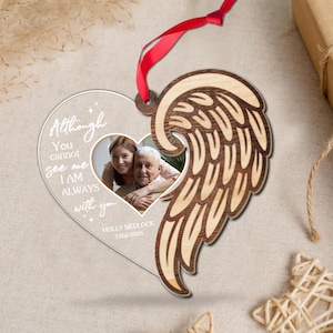 Custom Memorial Photo Ornament, Dad Remembrance Christmas Ornament, Memorial Day Glass Ornament, Mom Loss Ornament, Loss of Father Gift