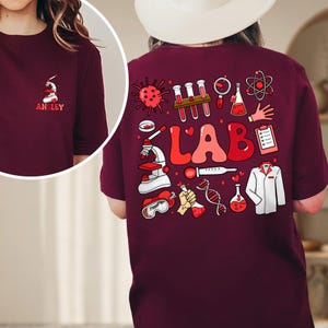 Valentines Lab Tech Shirt, Medical Laboratory Shirt, Science Shirt, Laboratory Scientist Shirt, Lab Staff Shirt, Gift For Scientist Coworker
