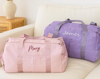 Embroidered Monogrammed Duffel Bag – Personalized Travel, Gym & Overnight Bag, Custom Weekender, Christmas Gift for Kids and Adults