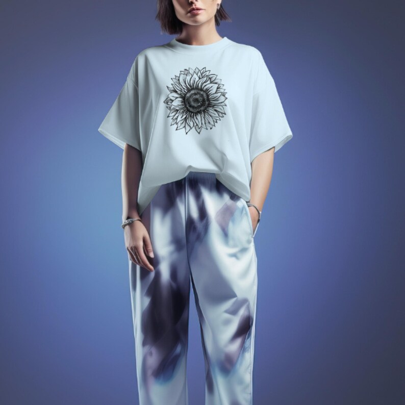 Mzkdieey Sunflower Shirts For Women Cute Flower Graphic T-Shirt