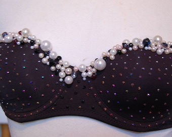 Hand embellished bra