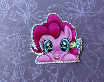 PInk Pie pony peeker