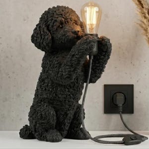 Lámpara con forma de caniche de 25 cm