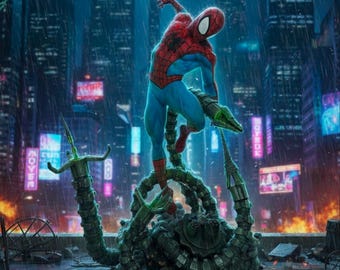 Handgeschilderd Spider-Man-harsstandbeeld 1:6! | Verzamelobject game-, film- en stripfiguren | Gedetailleerd beeldje voor verzamelaars