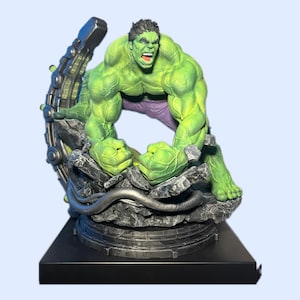 Hand-Painted Hulk Resin Statue 1:6 | Game, Movie, and Comic Character Collectible | Magnetic Parts | Detailed Figurine for Collectors
