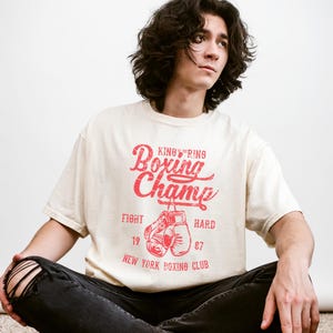 King of the Ring Boxing Champ T-Shirt - New York Boxing Club, Vintage Fighter Tee, Champion Boxer Shirt