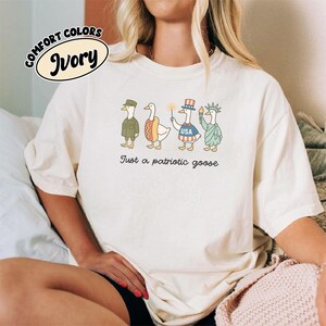 Comfort Colors Shirt Funny 4th Of July Ducks, American Goose Tee, Funny for Independence Day Tee, Patriotic USA Tee, Patriotic Goose Tee