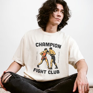 Champion Fight Club T-Shirt - Vintage Boxing Gym Tee, MMA Fighter Shirt, Classic Combat Sports Apparel