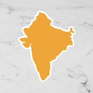 Sticker contour de bagage de carte de l'Inde Sticker MacBook Cadeau de voyage Sticker voyage Inde Cadeau unique pour voyageur Sticker Contour de l'Inde