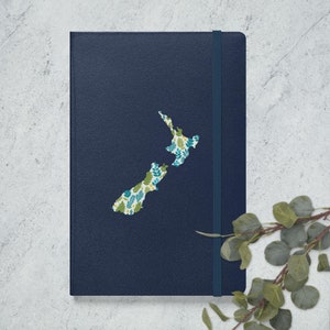 Cuaderno con estampado de helechos de Nueva Zelanda Diario de viaje para viajeros Notable cuaderno Aotearoa Inspo Escritor de viajes Mapa de papelería de Nueva Zelanda
