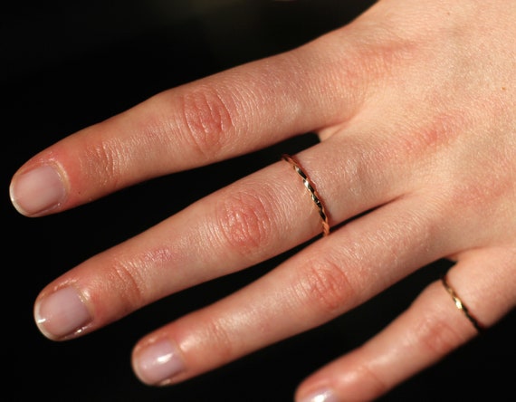 Sterling Silver Rope Twist Ring Sizes L to T Handmade by Welded Bliss