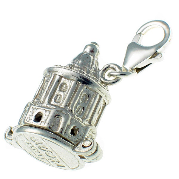 Welded Bliss Sterling 925 Silver Charm. Oxford Bodleian Library Radcliffe Camera, Opens to show Book. Lobster Clip Fit WBC1199