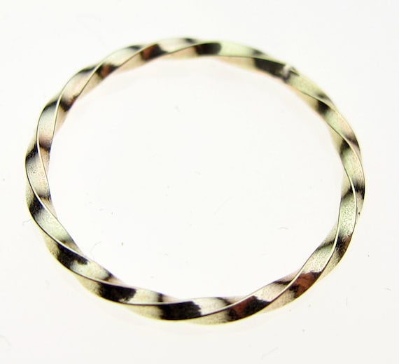 Sterling Silver Rope Twist Ring Sizes L to T Handmade by Welded Bliss