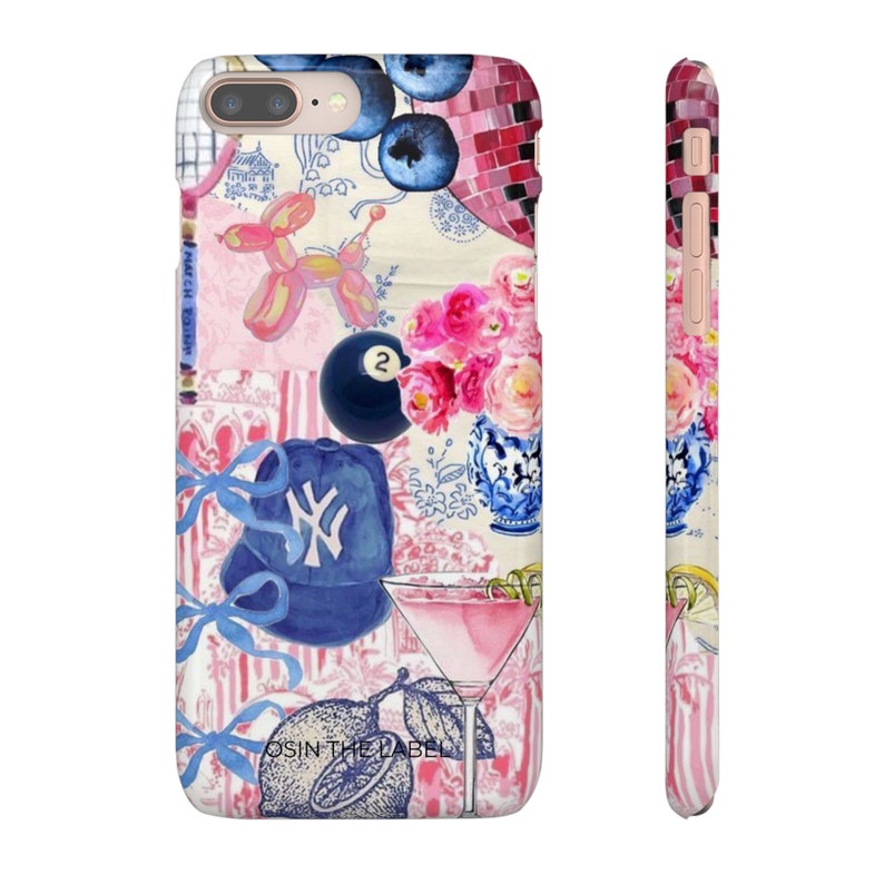 Pink & Blue Collage Phone Case afbeelding 4