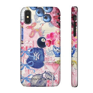 Pink & Blue Collage Phone Case afbeelding 7