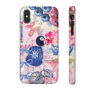 Pink & Blue Collage Phone Case afbeelding 6