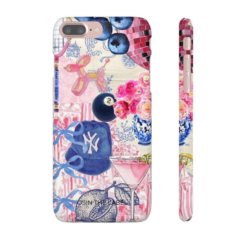 Pink & Blue Collage Phone Case afbeelding 10