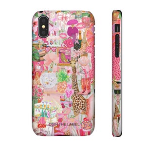 Pink Giraffe Collage Phone Case afbeelding 7