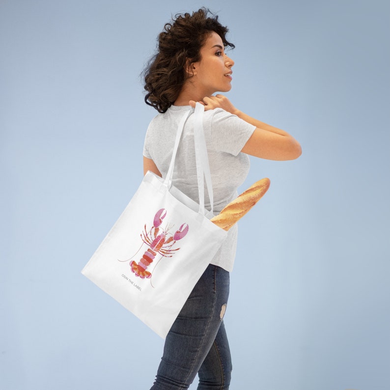 Pink Lobster Tote Bag afbeelding 5